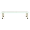vidaXL TV Stand Transparent Tempered glass, Stainless steel Medium
