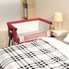 vidaXL Baby Bed With Mattress Red Linen fabric, mesh, iron Compact