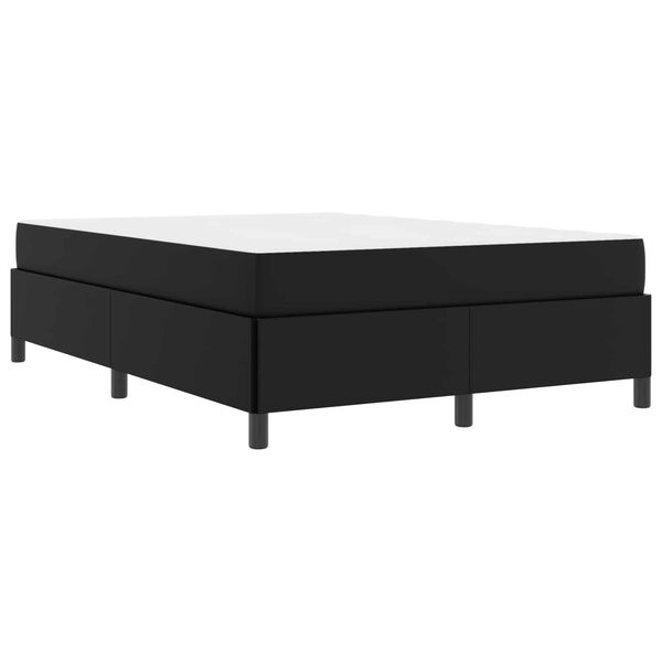 vidaXL Bed Frame with Mattress Black 62.99 x 78.74 in Fabric
