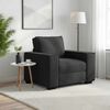 vidaXL Sofa Chair Black Velvet, Metal, Plywood, Solid Wood Medium