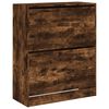 vidaXL Shoe Cabinet Smoked Oak Engineered Wood Compact Shoe Cabinet