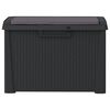 vidaXL Garden Storage Box Anthracite Polypropylene Medium