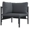 vidaXL Garden Sofa Set with Cushion Anthracite Steel