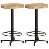 vidaXL Bar Stool Set of 2 Natural wood