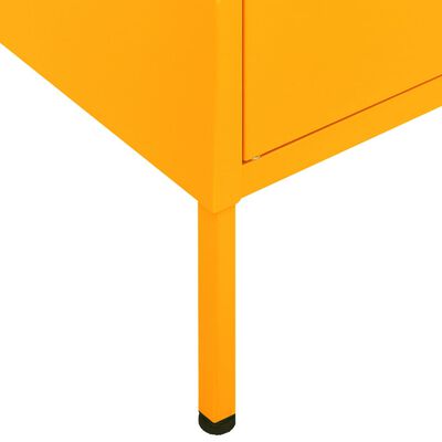 vidaXL Storage Cabinet Mustard Yellow 31.5"x13.8"x40" Steel