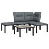 vidaXL Garden Lounge Set Black and Dark Grey