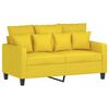 vidaXL 2-seater Sofa Light yellow 100% polyester, metal, textilene