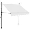 vidaXL Retractable Awning Cream Polyester with PU coating, Steel