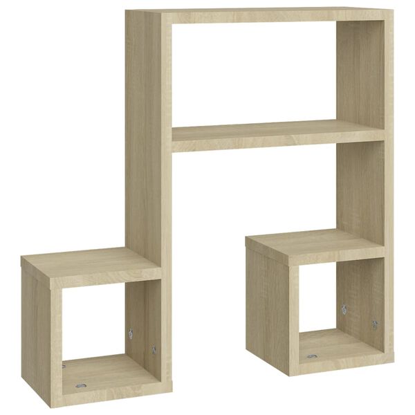 vidaXL Wall Shelf Set of 2 Sonoma Oak Engineered wood