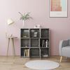 vidaXL Book Cabinet Concrete grey Engineered wood Medium Book Cabinet
