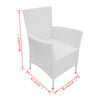 vidaXL Outdoor Furniture Set Cream White