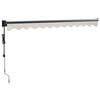 vidaXL Automatic Retractable Awning Cream 9.8x8.2'