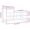 vidaXL Shoe Cabinet White Engineered Wood, Metal Large Shoe Cabinet