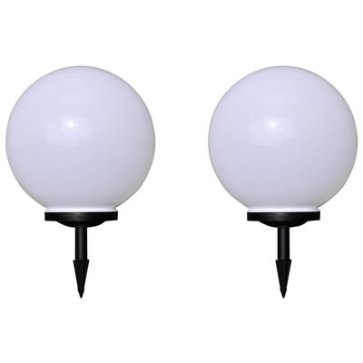 vidaXL Outdoor Pathway Lamps 2 pcs LED 15.7" with Ground Spike