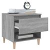 vidaXL Bedside Table Gray sonoma Engineered wood 19.7 in Storage