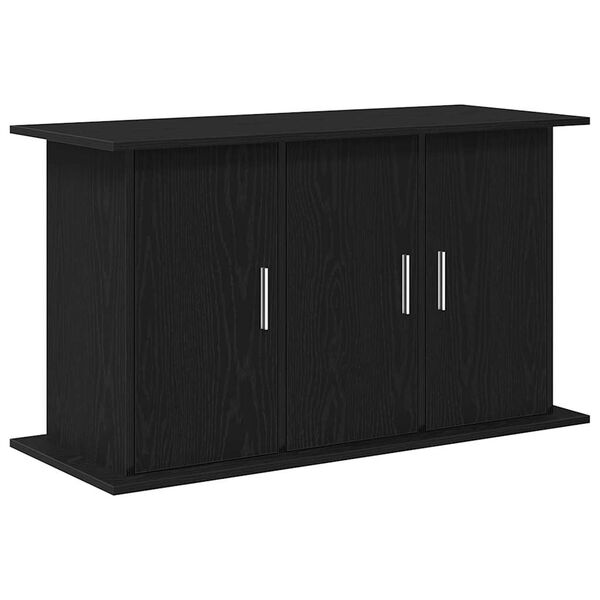 vidaXL Aquarium Stand Black Oak 39.8x16.1x22.8" Engineered Wood