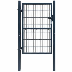 vidaXL 2D Fence Gate (Single) Anthracite Grey 39.4x55.1"