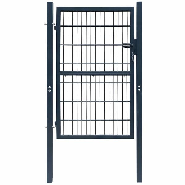 vidaXL 2D Fence Gate (Single) Anthracite Grey 39.4x55.1"