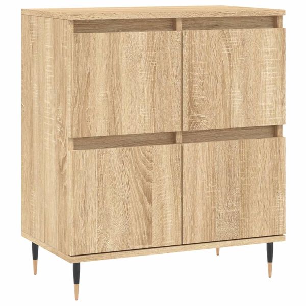 vidaXL Sideboard Sonoma oak Engineered wood, iron 23.6 x 13.8 x 27.6 in
