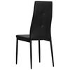 vidaXL Dining Chair Set of 4 Black Faux leather, wooden frame, steel legs