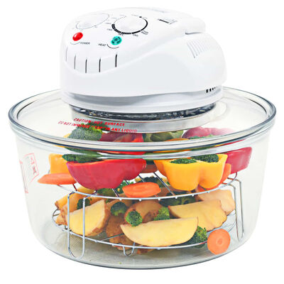 vidaXL Halogen Convection Oven with Extension Ring 1400 W 17.9 Quart