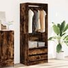 vidaXL Wardrobe Smoked Oak Engineered Wood 31.5 x 19.7 x 78.7 in