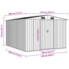vidaXL Garden Shed Grey Galvanized Steel Large Sliding Components