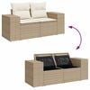 vidaXL Garden Sofa Set Beige PE rattan Large Modular Garden Sofa Set