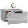 vidaXL Wall-mounted Bedside Cabinet Grey Sonoma Engineered wood Small