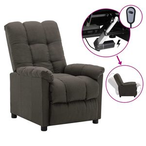 vidaXL Recliner Taupe 100% polyester, plywood, iron Standard
