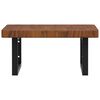vidaXL Basin Shelf Dark brown, Black Solid oak wood, Steel 19.7 x 19.7 in