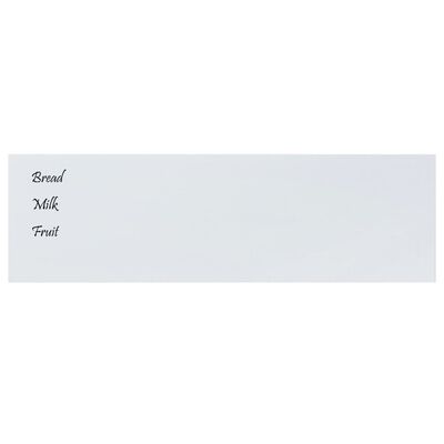 vidaXL Wall-mounted Magnetic Board White 39.4"x11.8" Tempered Glass