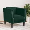 vidaXL Sofa Chair Dark Green Velvet (100% polyester), plywood, solid wood