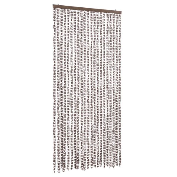 vidaXL Fly Curtain Taupe and White 35.4x78.7" Chenille