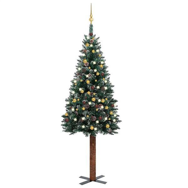 vidaXL Christmas Tree Green PVC 82.7 in tall Decorative Ornaments