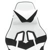 vidaXL Gaming Chair White and Black Faux Leather