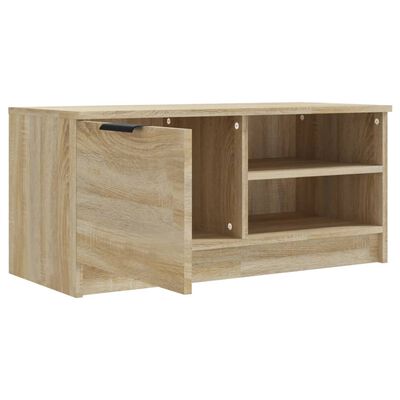 vidaXL TV Stand Sonoma Oak 31.5"x13.8"x14.4" Engineered Wood