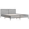 vidaXL Bed Frame Grey Sonoma Engineered wood, metal, plywood