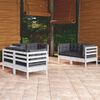 vidaXL Garden Lounge Set White, Anthracite