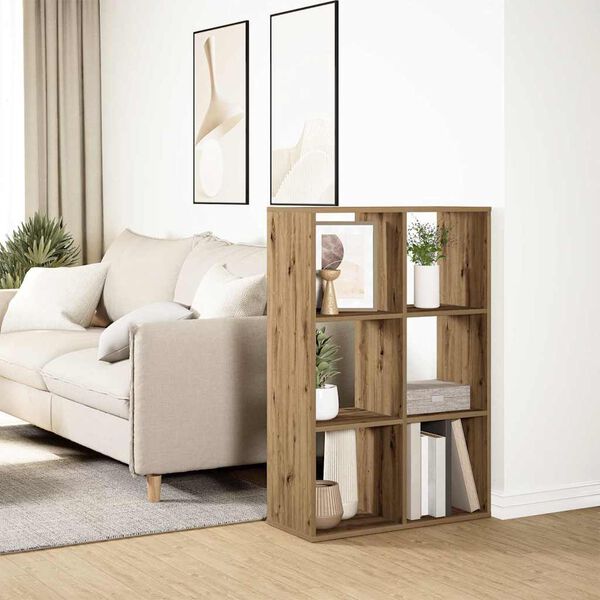 vidaXL Room Divider Bookcase Artisan Oak Engineered wood Medium