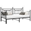 vidaXL Daybed Frame with Headboard Black 35.4" x 74.8" Steel