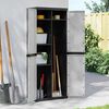 vidaXL Outdoor Storage Cabinet Grey and Black Polypropylene Medium