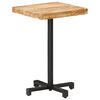 vidaXL Bistro Table Natural Mango Wood and Black Rough Mango Wood