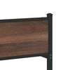 vidaXL Bed Frame Brown Oak Steel, Engineered Wood Double bed size