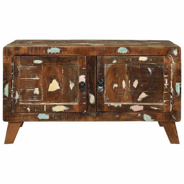 vidaXL Coffee Table Multicolour 80 x 54 x 45 cm solid reclaimed wood