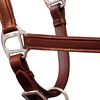 vidaXL Horse Headcollar Brown Buffalo Leather Full Adjustable Armrests