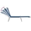 vidaXL Sunlounger Set of 2 Blue Powder-coated steel Standard Foldable