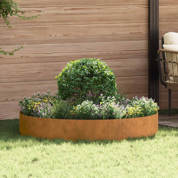 vidaXL Garden Planter Brown 47.24 x 47.24 x 7.87 in Weathering Steel
