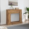 vidaXL Fireplace Surround Artisan Oak 39.4x11.8x34.4" Engineered Wood