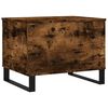 vidaXL Coffee Table Smoked Oak Engineered Wood, Metal Medium Storage